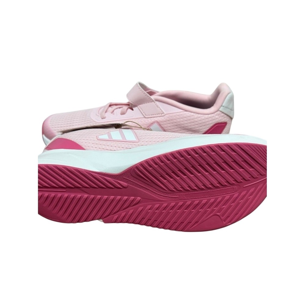 Adidas size 6 Kids / 7 women's pink and white Lightweight running Sneaker - Picture 2 of 5